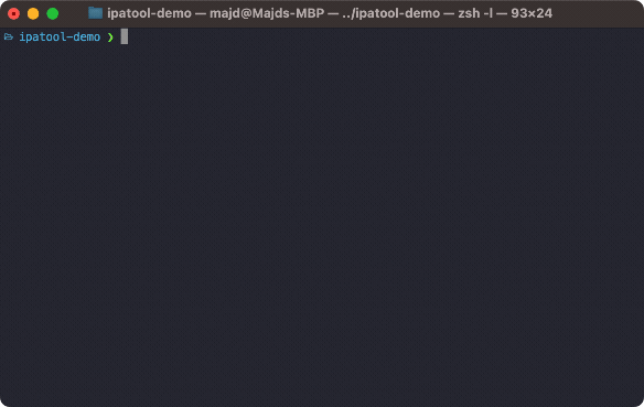 Terminal workflow from app search to download