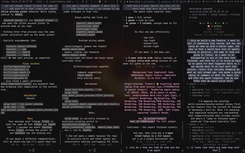 Swarm demo: Real-time collaboration and conflict resolution between multiple agents